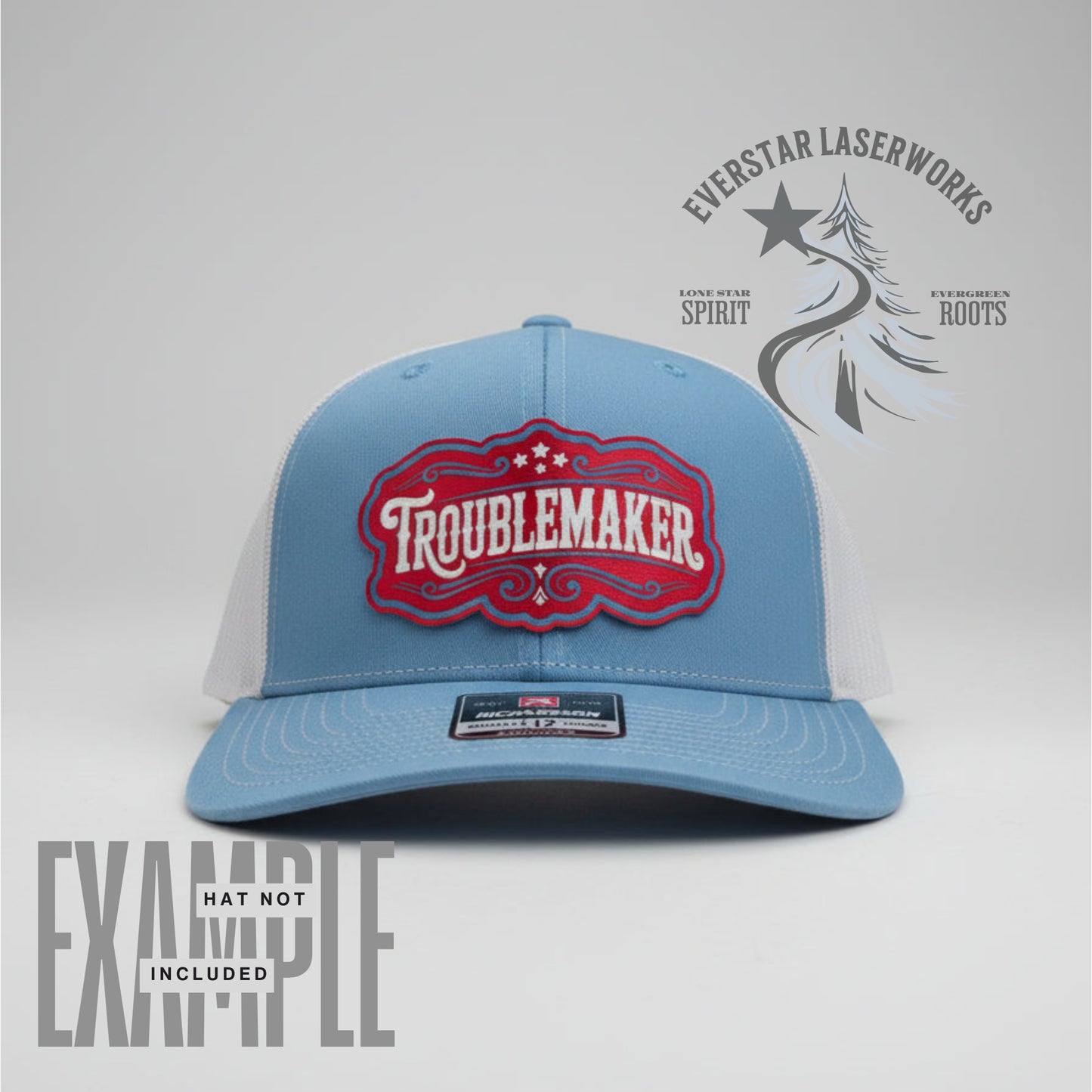 All-American Troublemaker Stainless Acrylic Patch