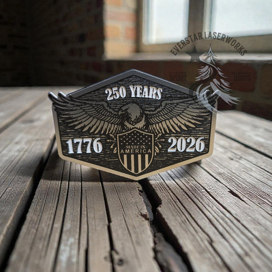 America 250th Eagle Stainless Acrylic Patch