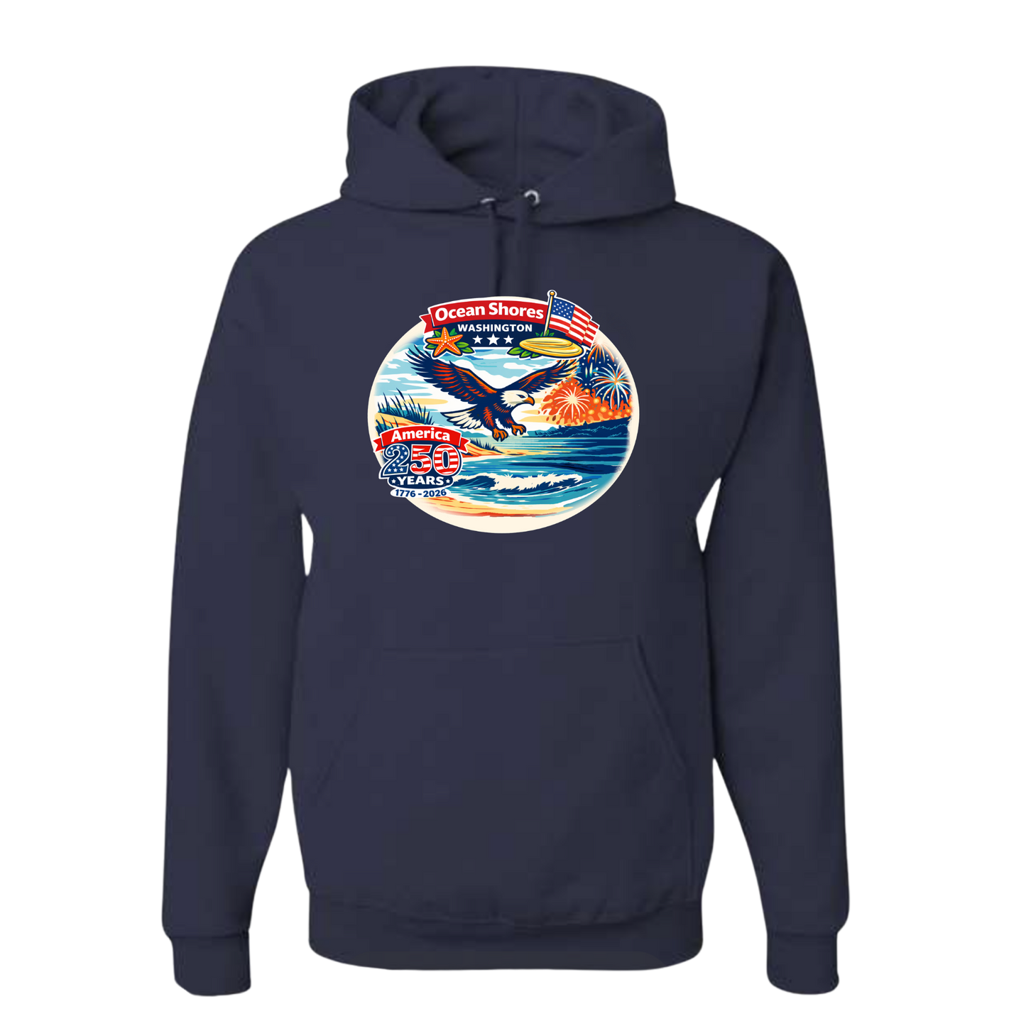 Ocean Shores America 250 Adult Hoodie