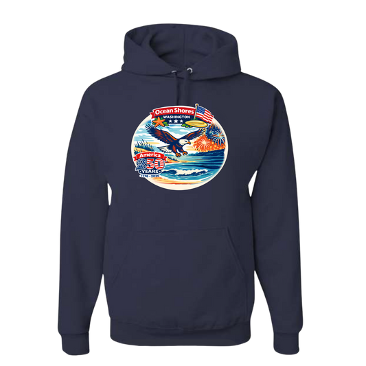 Ocean Shores America 250 Adult Hoodie