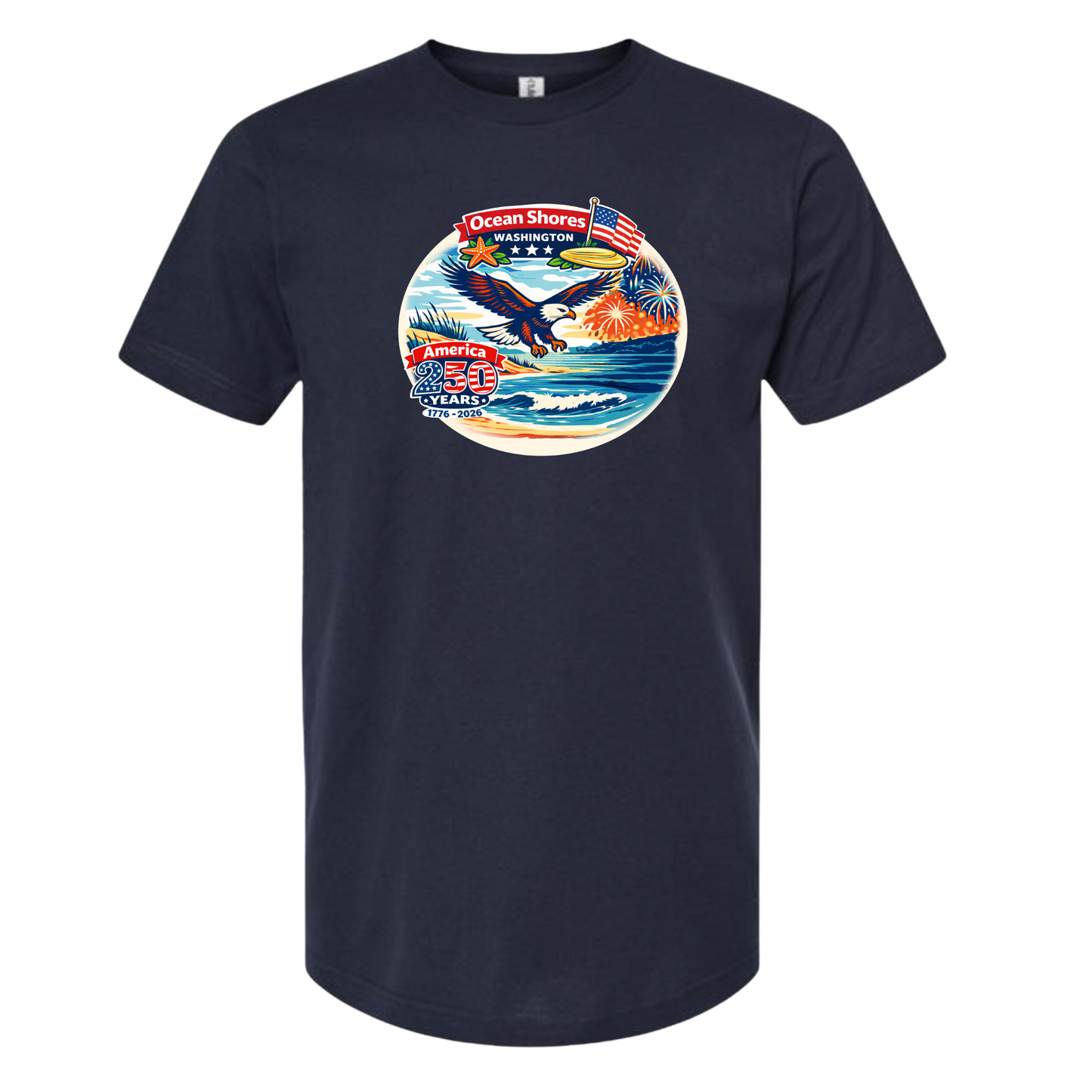 Ocean Shores America 250 Crew Neck Tee
