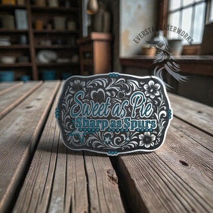 Sweet as Pie Buckle Stainless Acrylic Patch