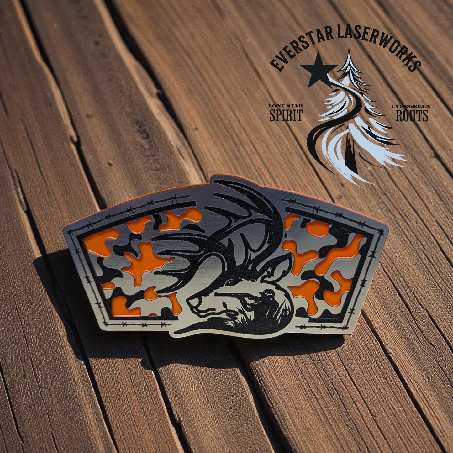 Rack Attack Hunter Stainless Acrylic Patch
