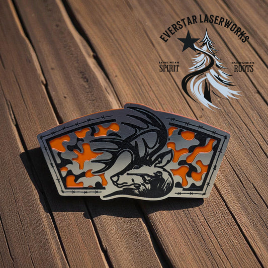 Rack Attack Hunter Stainless Acrylic Patch
