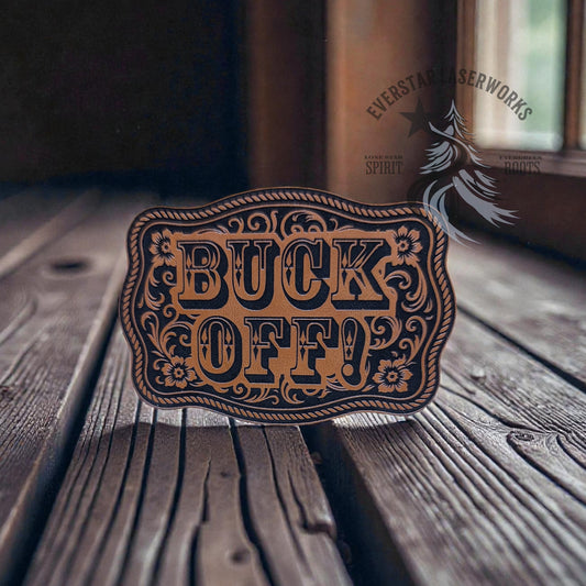 Buck Off Buckle Leather Patch