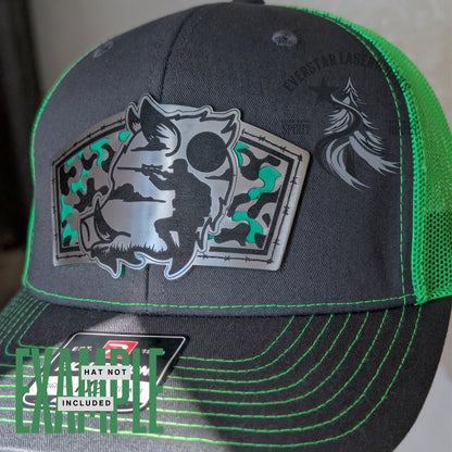 Hog Patrol Hunter Stainless Acrylic Patch