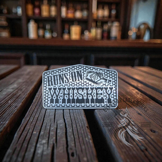Runs on Whiskey Stainless Acrylic Patch