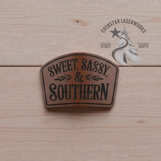 Sweet, Sassy & Southern Leather Patch